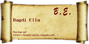 Bagdi Ella névjegykártya